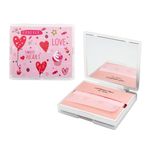 [VARUZA] Natural Oil Absorption Control Paper Pink Heart(Mirror Case + Refill) 200EA 400EA 600EA – Gentle on Sensitive Skin, Absorbs Sebum, Easy-to-Use Tissue Type - Made in KOREA